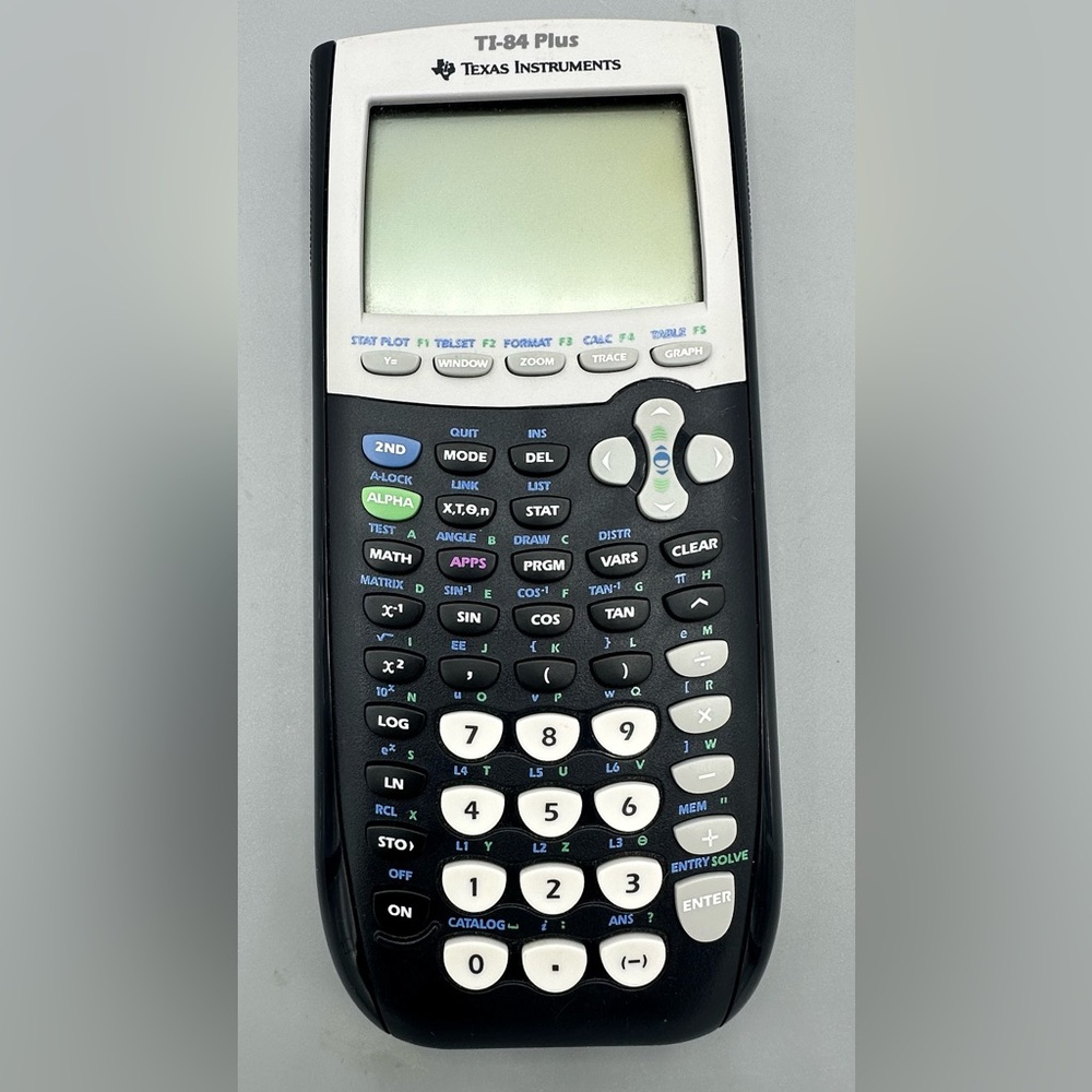 Texas Instruments TI-84 Plus Graphing Calculator - Black & Gray No Cover-Working